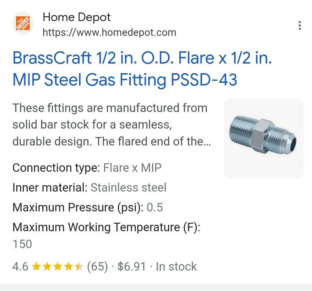 Box of Brasscraft 1/2 in male gas fittings PSSD-43