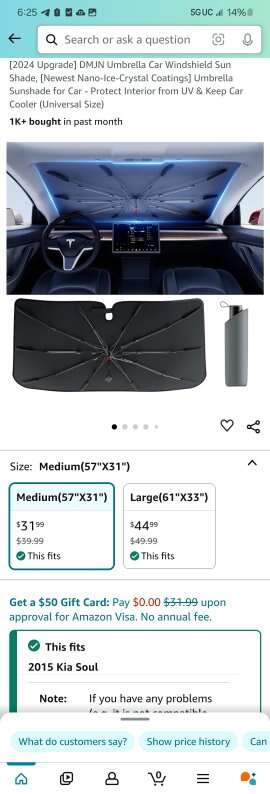 Large Dmjn car umbrella windshield sun shade