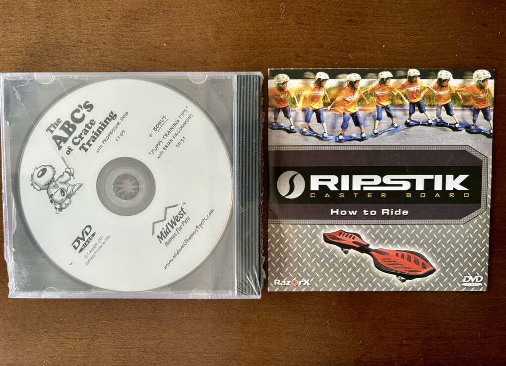 DVDs: How to Crate Train a Dog + Ride a Ripstik