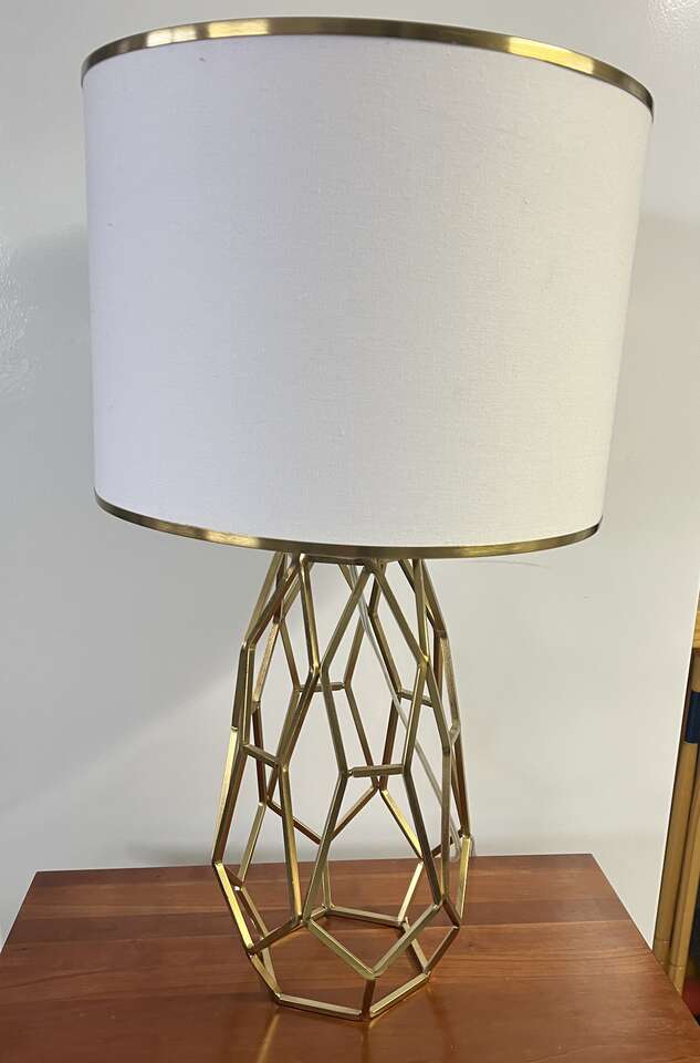 Gold geometric lamp