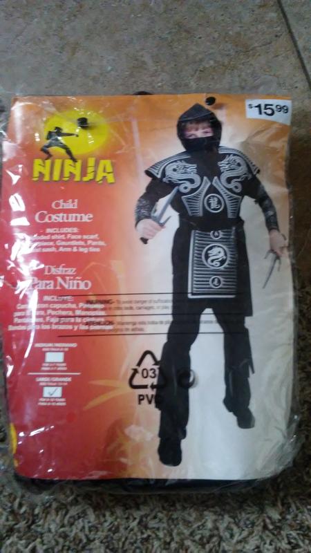 ninja halloween costume new Age 8-10