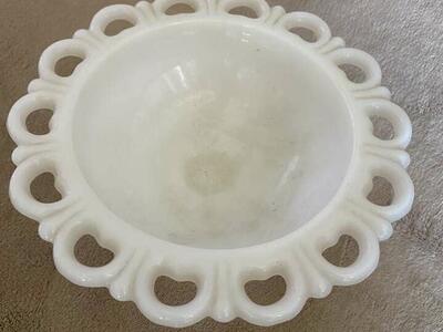 Vintage Milk Glass Pedestal Candy Dish