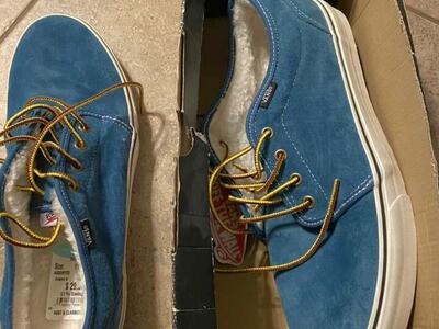 11.5 Vans Fleece Blue Scotchguard Classic Shoes