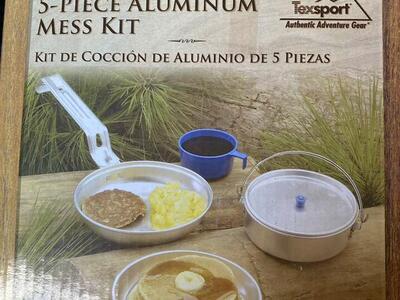 5 Piece Aluminum Mess Kit Scout Camping New
