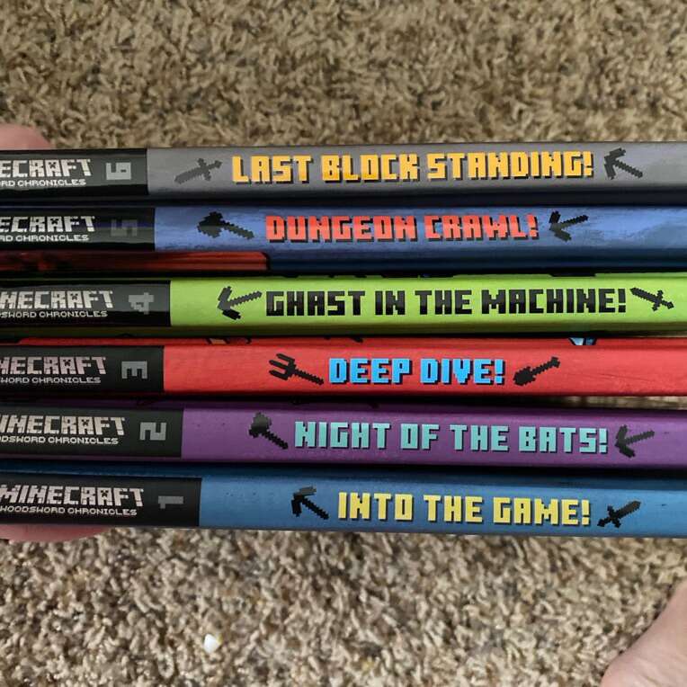 6 Book Set Minecraft Hard Back Books Woodsword