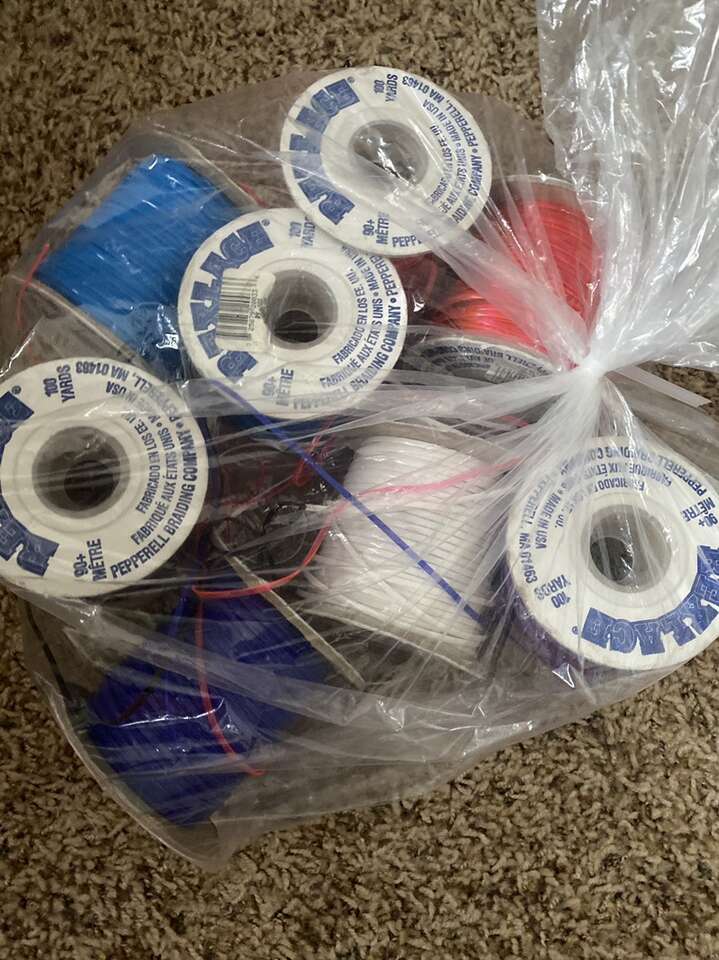 Plastic Lacing Cord $5 Each Red Neon Blue White