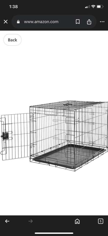 Large Dog Crate 21 X 34 Inches Used
