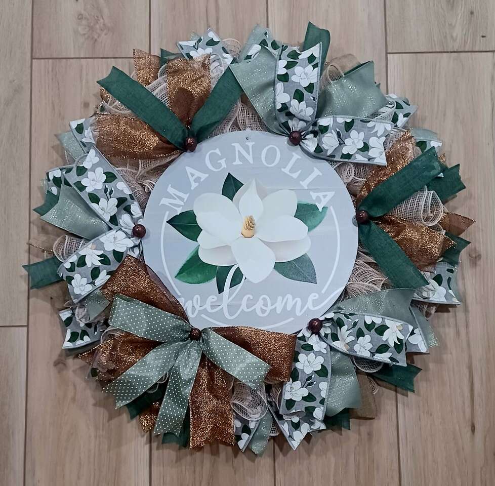 Welcome Magnolia Wreath