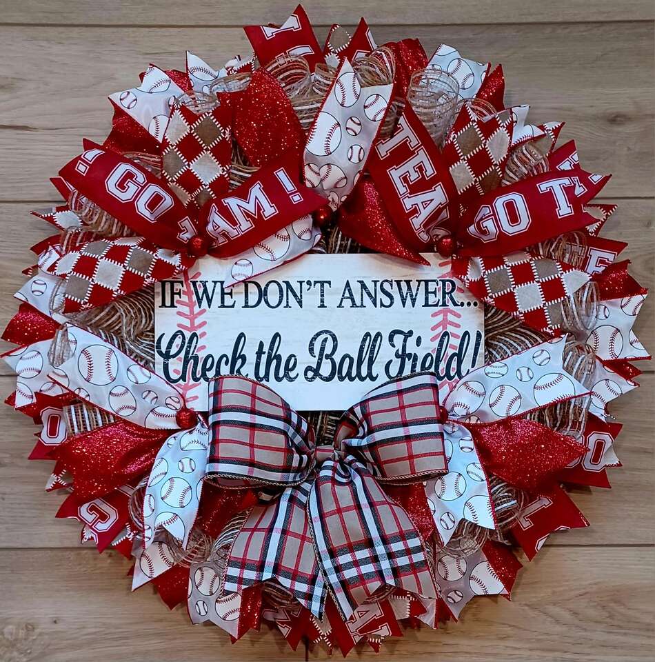 Baseball Sports Wreath