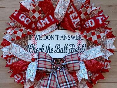 Baseball Sports Wreath