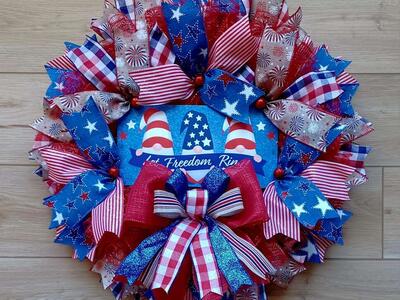 Fourth Of July Gnome Wreath