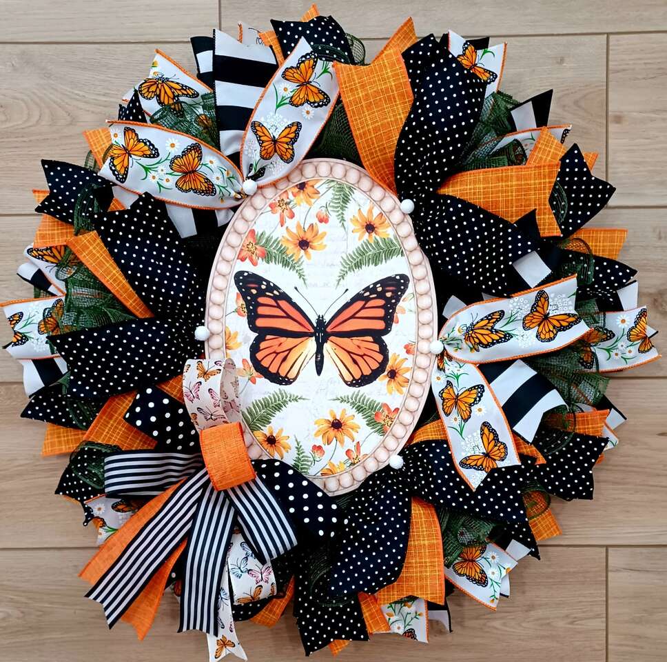 Monarch Butterfly Summer Wreath