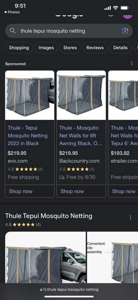 Thule Tepui Mosquito Netting