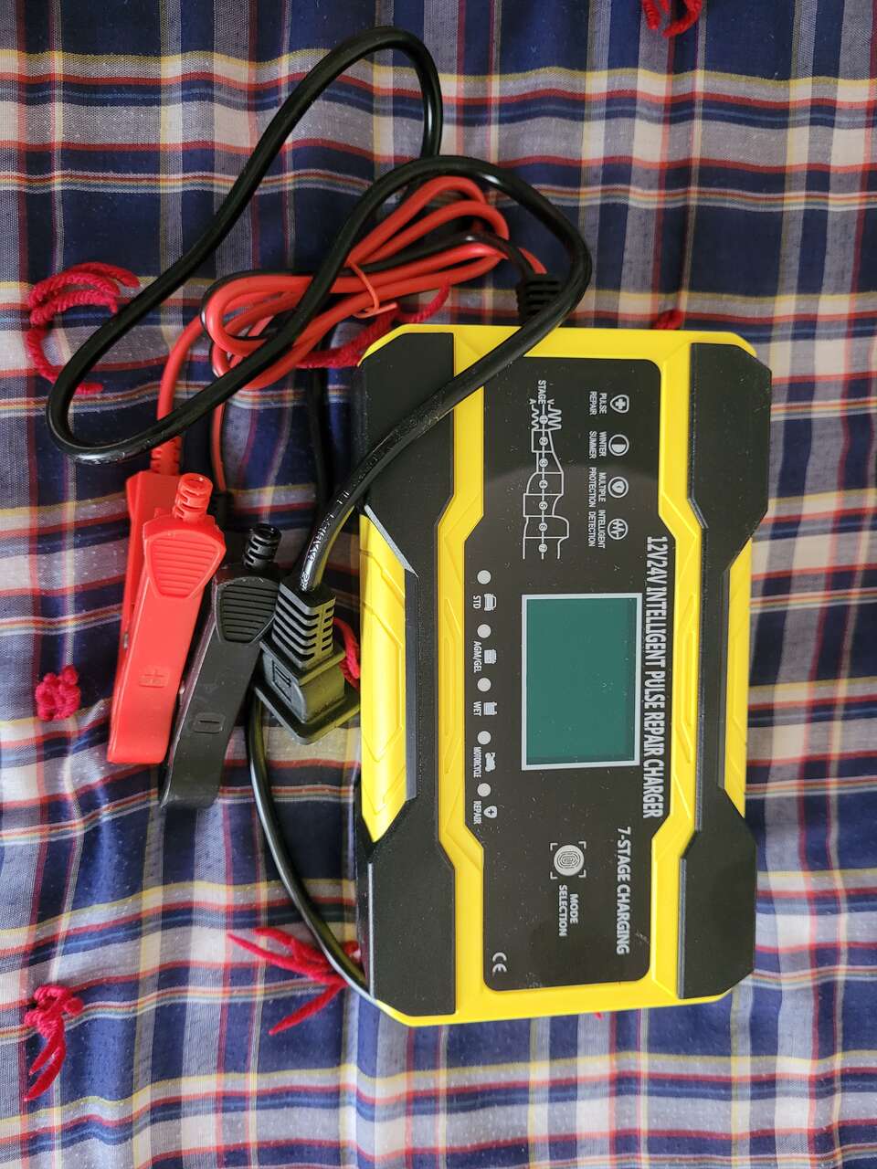 12V 24V 10A 7 Stage Intelligent Pulse Repair Charger With LED Display