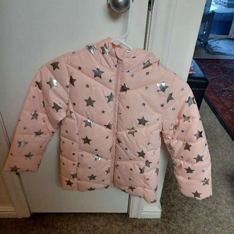 Light Pink Girl's Puffer Coat
