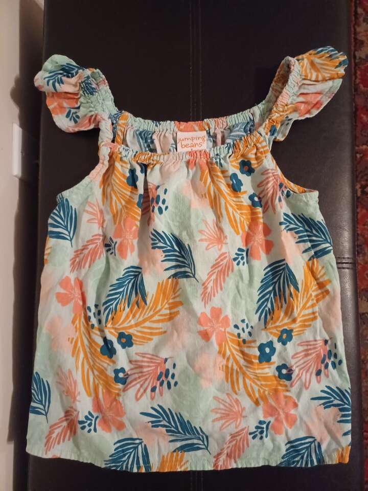Girls Tropical Floral Top