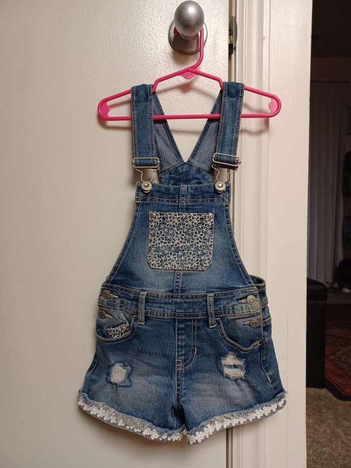 Girls Denim Overalls