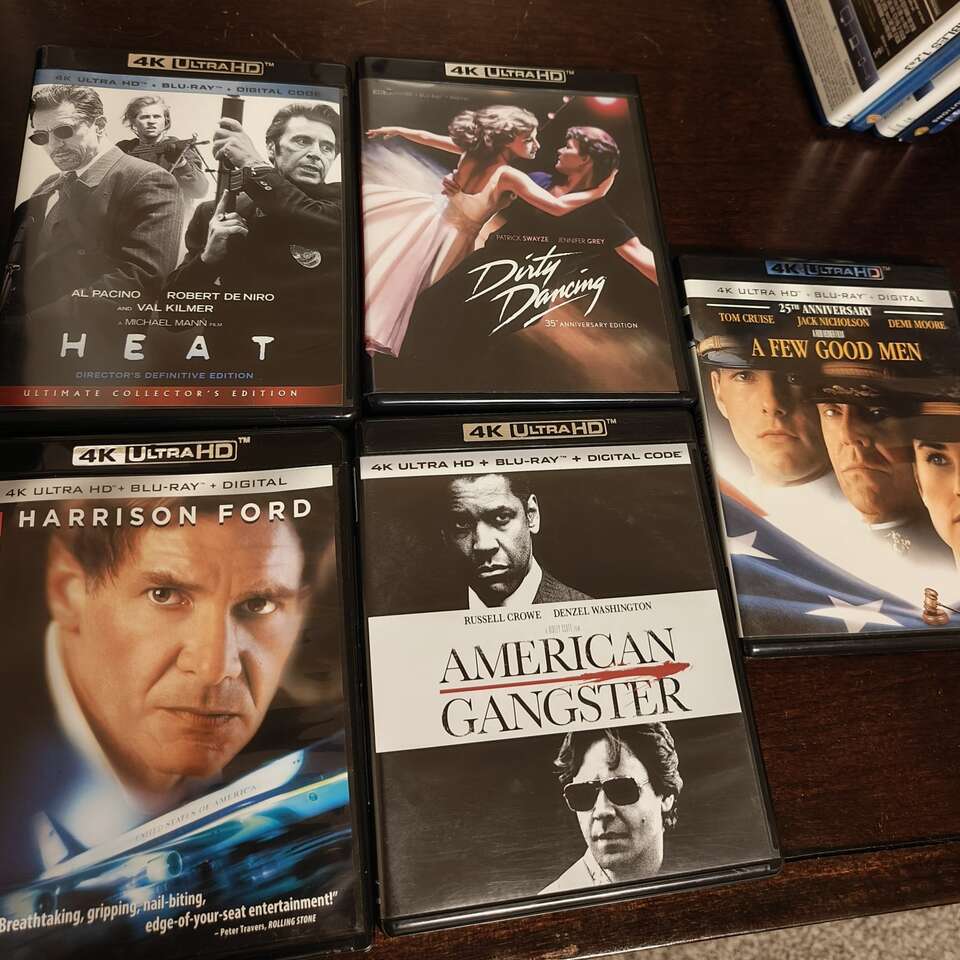4K Movies: Heat, American Gangster, Dirty Dancing
