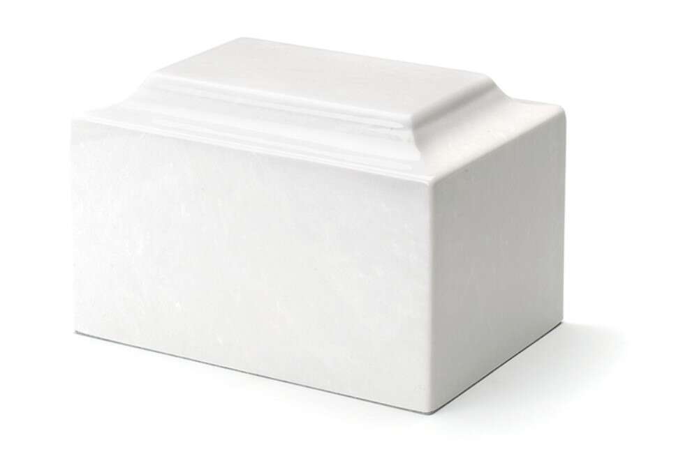 MacKenzie Classic Urn Vault | White | Cultured Marble