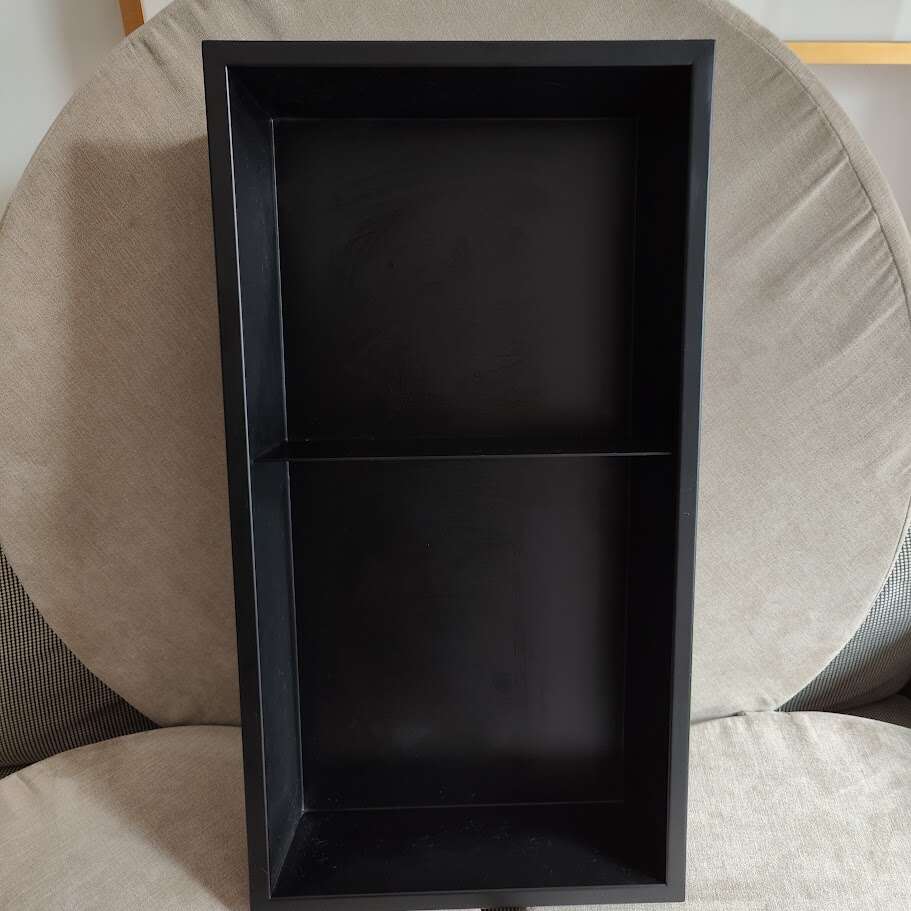 Zvelt Acia Bathroom Wall Niche | Shelf Insert | 24'' x 12'' | Matte Black
