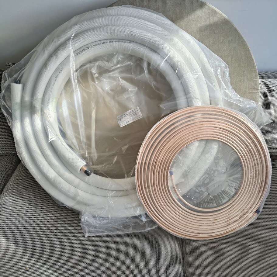 3/8 x 3/4 x 1/2 in. x 50 ft. EZ Pull White Insulated HVAC Line Set | Plain End