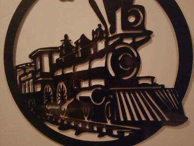 Train Locomotive Wall Art Sign