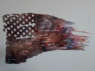 USA Metal Flag