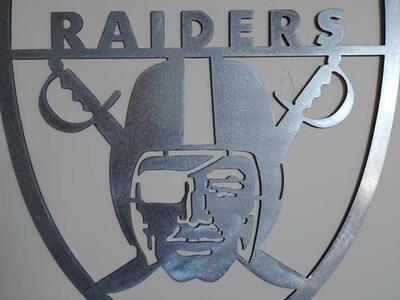 Raiders metal wall signs