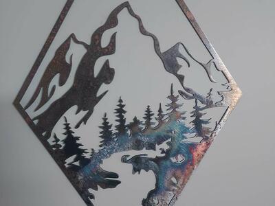 Mountain Forest Wall Sign
