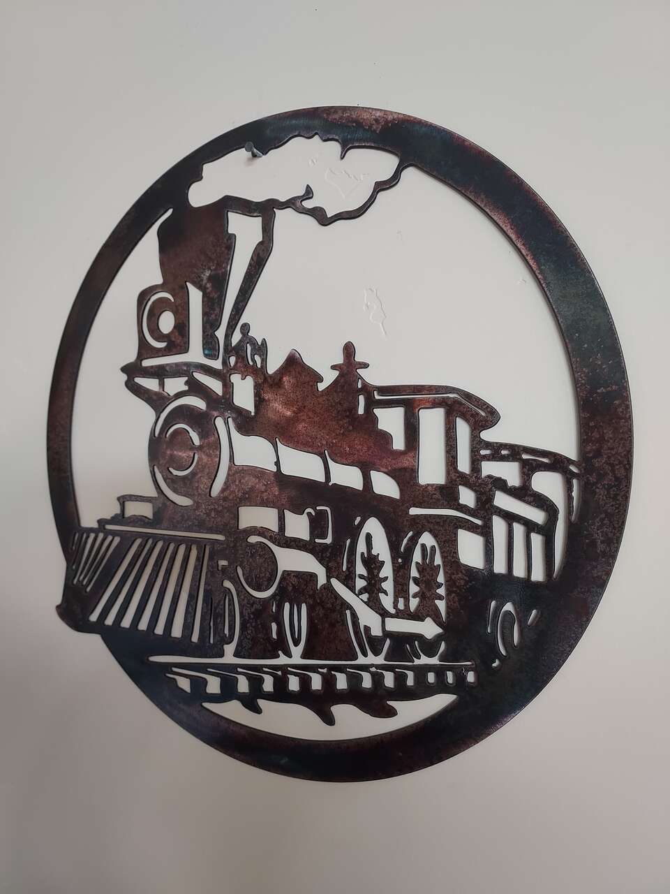 Train Locomotive Metal Sign