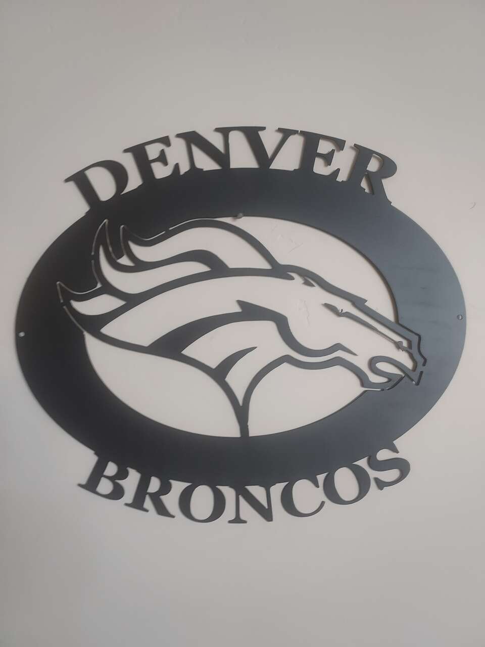 Denver Broncos Metal Wall Sign