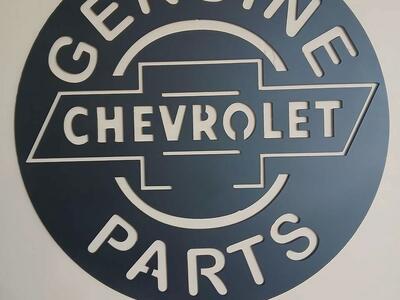 Genuine Chevorlet Parts Metal Sign
