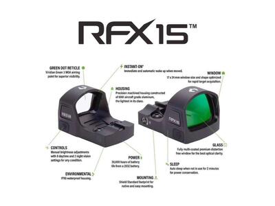 Viridian RFX15 green dot reflex sight optic
