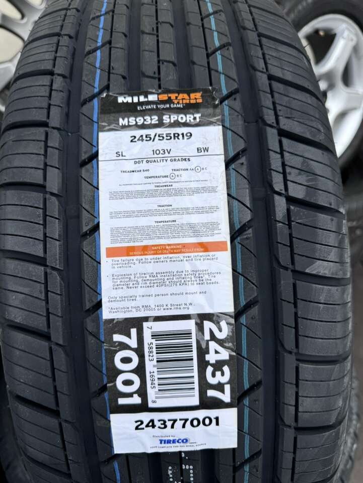 Brand new set of  245/55R19 MILESTAR MS932 SPORT