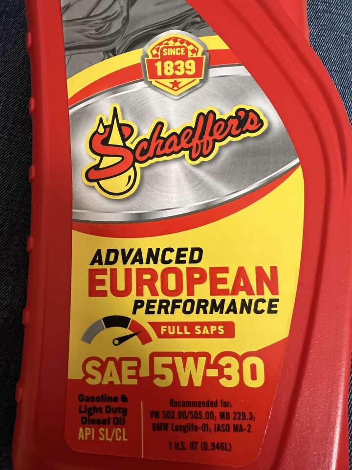 Schaeffer's European Engine Oil Full SAPS 5W-30