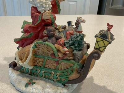 Christmas Decor Santa Claus Sleigh
