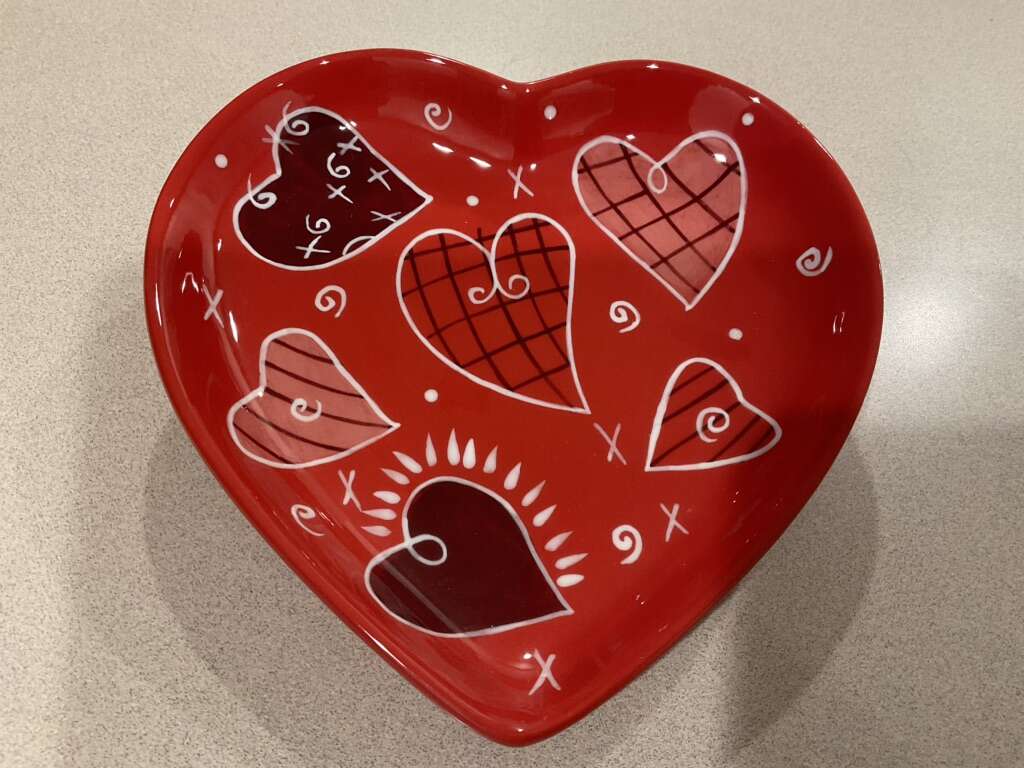 Heart Valentine’s Day Decor Plate