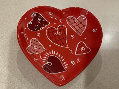 Heart Valentine’s Day Decor Plate