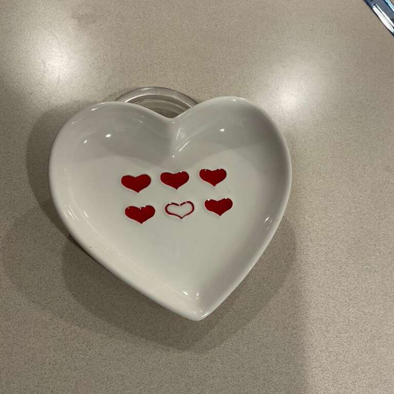 Heart Valentine’s Day’s Decor Plate