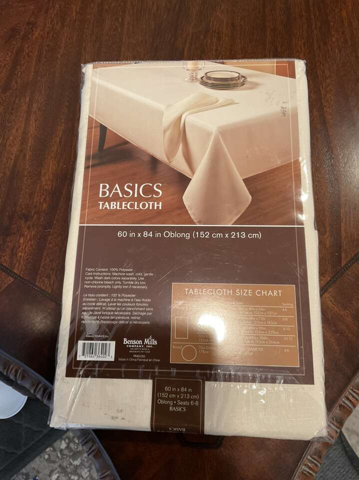 New Tablecloth Oblong Ivory 84 X60