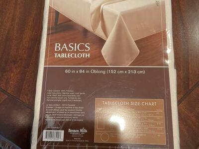 New Tablecloth Oblong Ivory 84 X60
