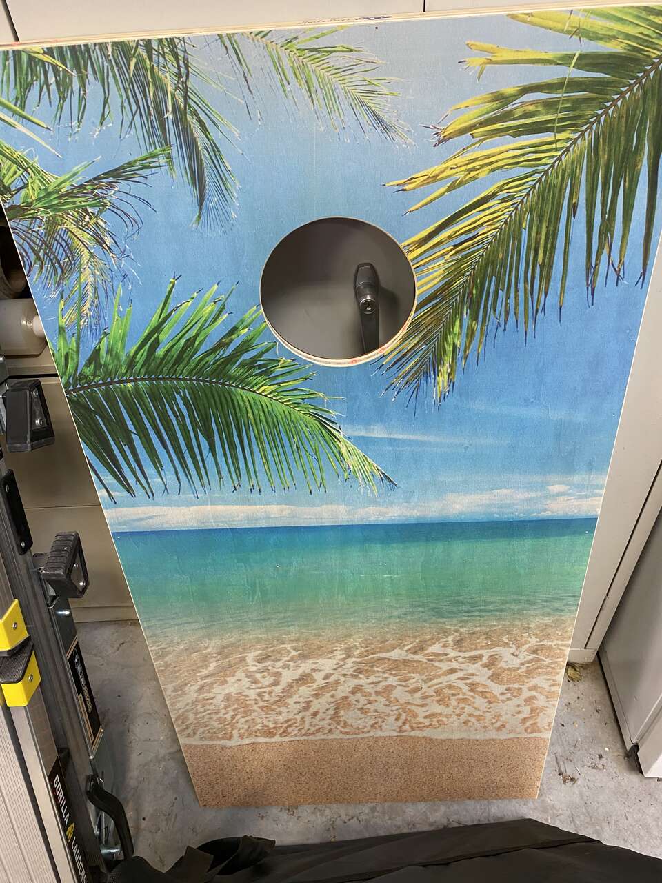 *single Corn hole board, lighted, brand new