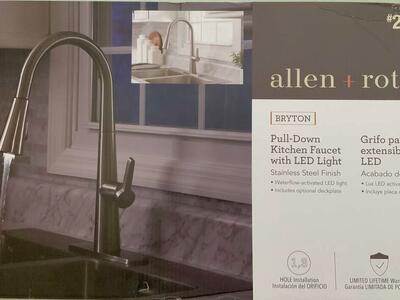 Kitchen pull down faucet- *brand new, never installed, Allen & Roth