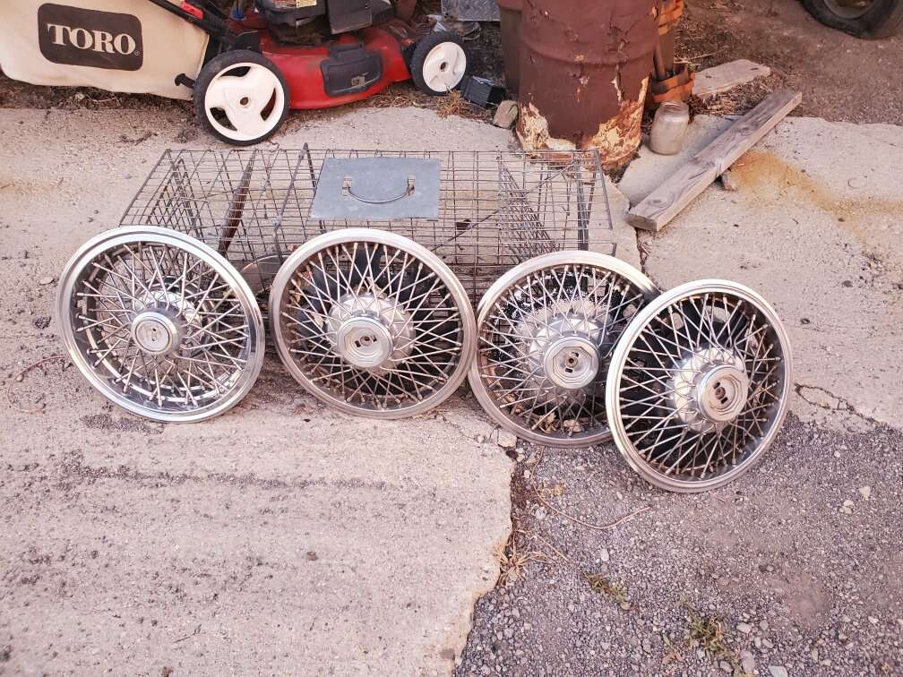 Vintage spoke hub caps
