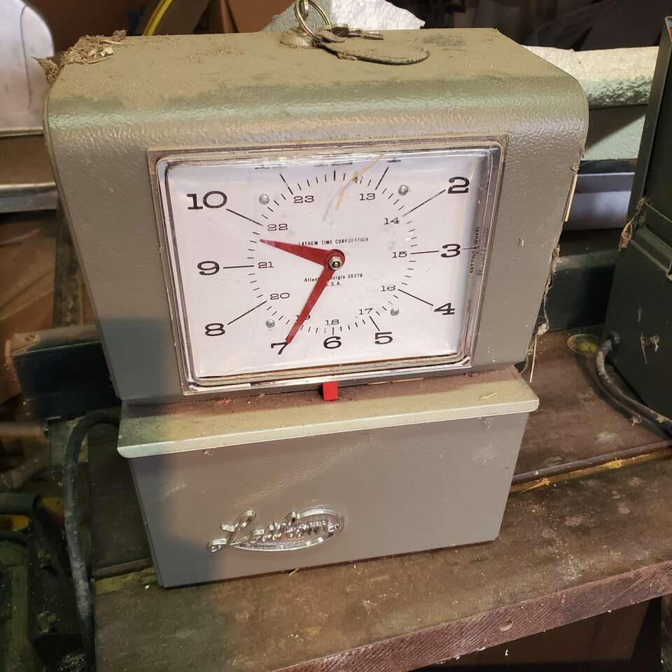 Lathem Time clock stamp