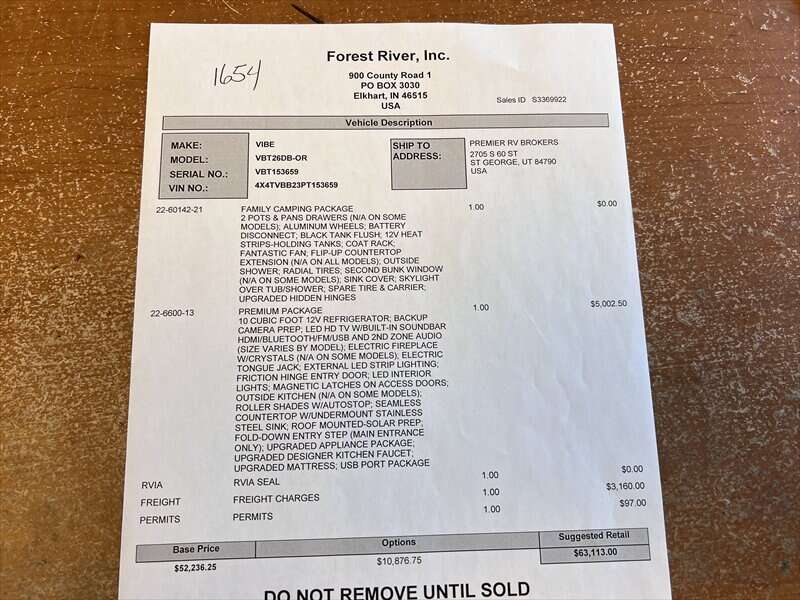 2023 FOREST RIVER VIBE 26DB 26DB