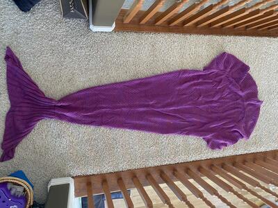 Mermaid tail blanket