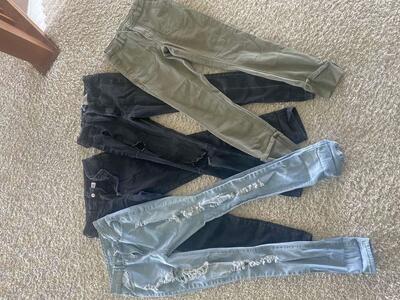 4 skinny jeans set hollister etc size S, 24-26