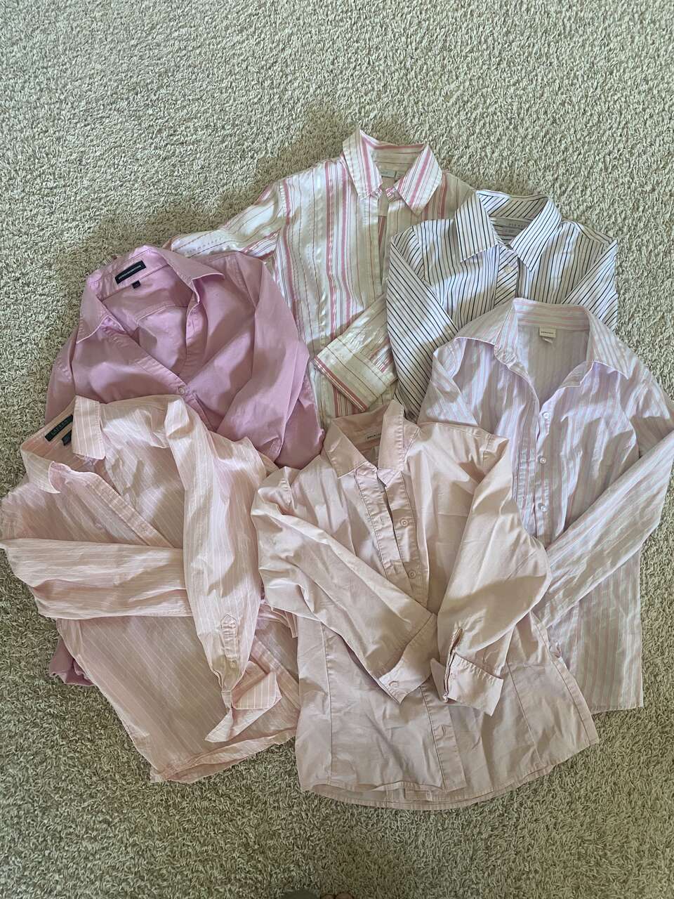 Women dress shirt pink set size S 5 pieces