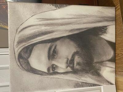Jesus picture on canvas